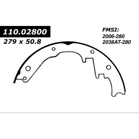 Centric Parts Centric Brake Shoes, 111.02800 111.02800
